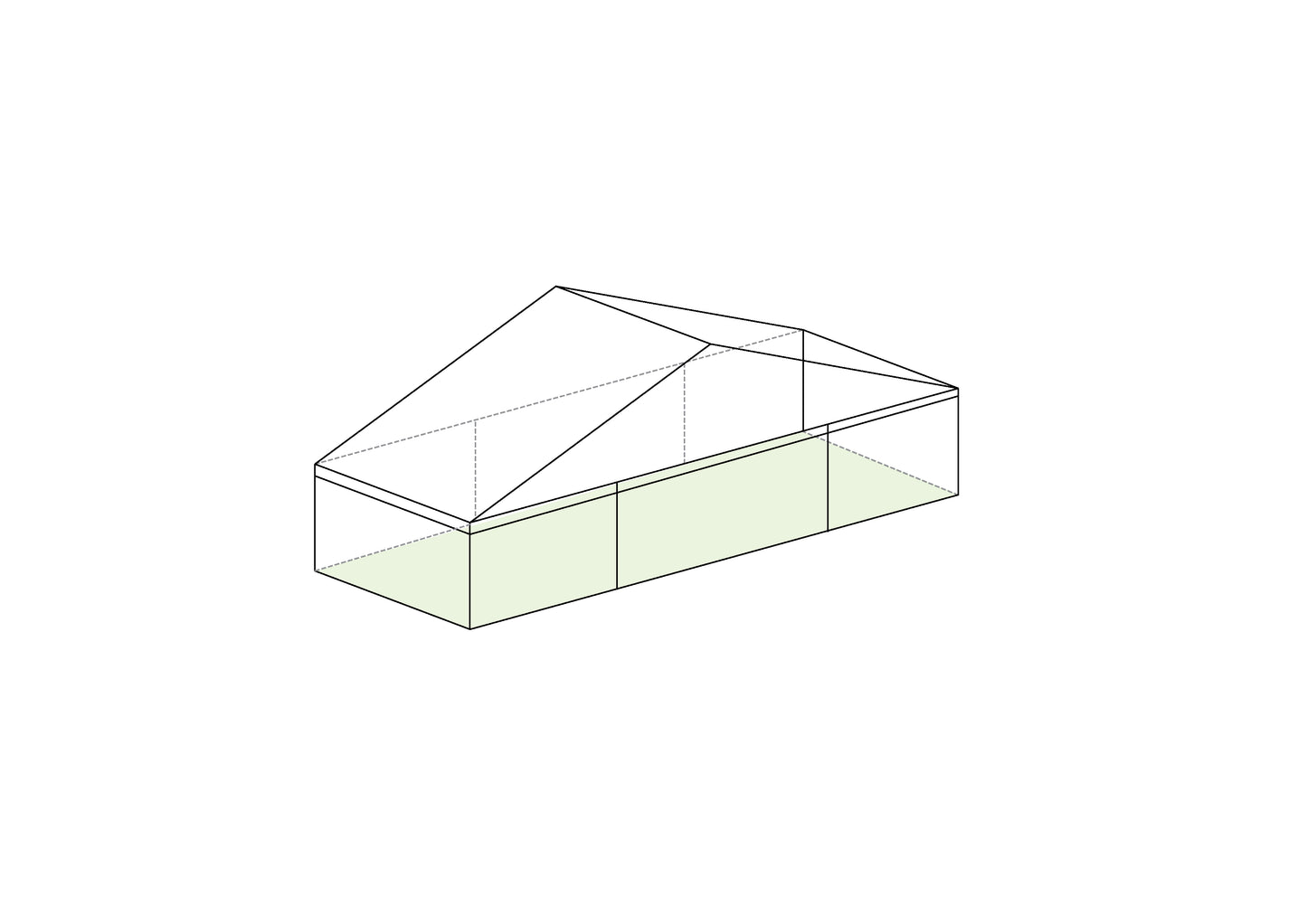 10m Hoecker Clearspan Structure Marquee (3m Bays)