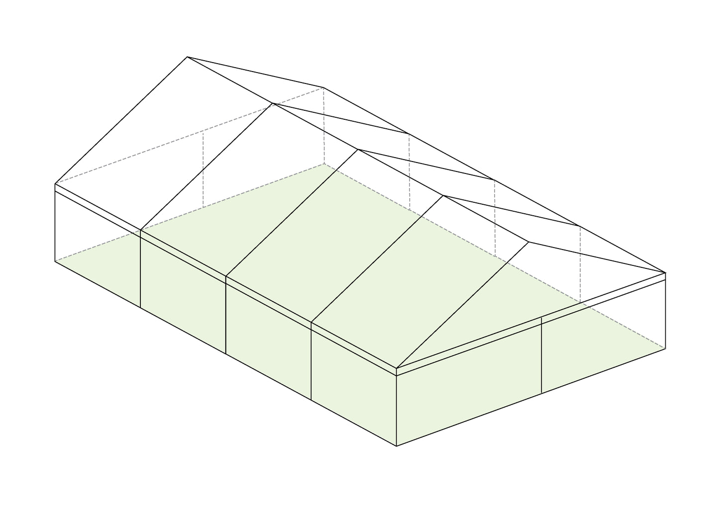 6m Hoecker Clearspan Structure Marquee (3m Bays)