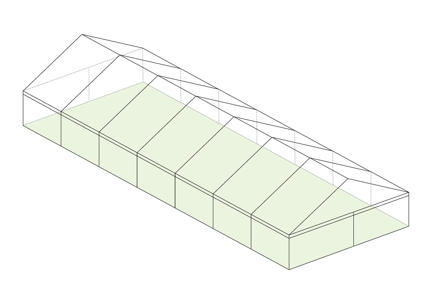 6m Hoecker Clearspan Structure Marquee (3m Bays)