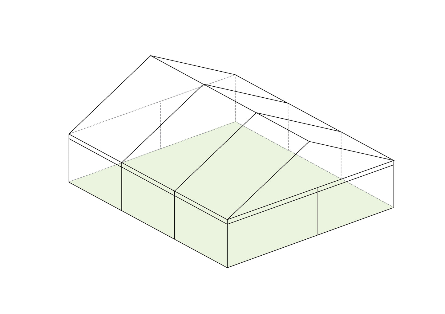 6m Hoecker Clearspan Structure Marquee (3m Bays)