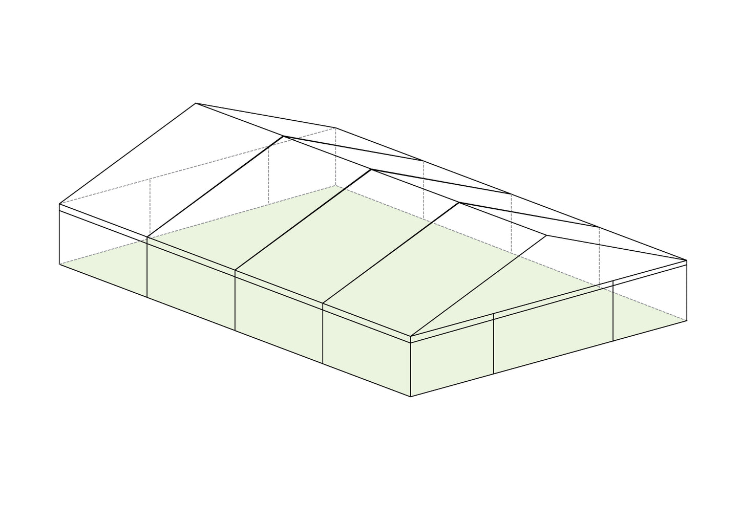 10m Hoecker Clearspan Structure Marquee (3m Bays)