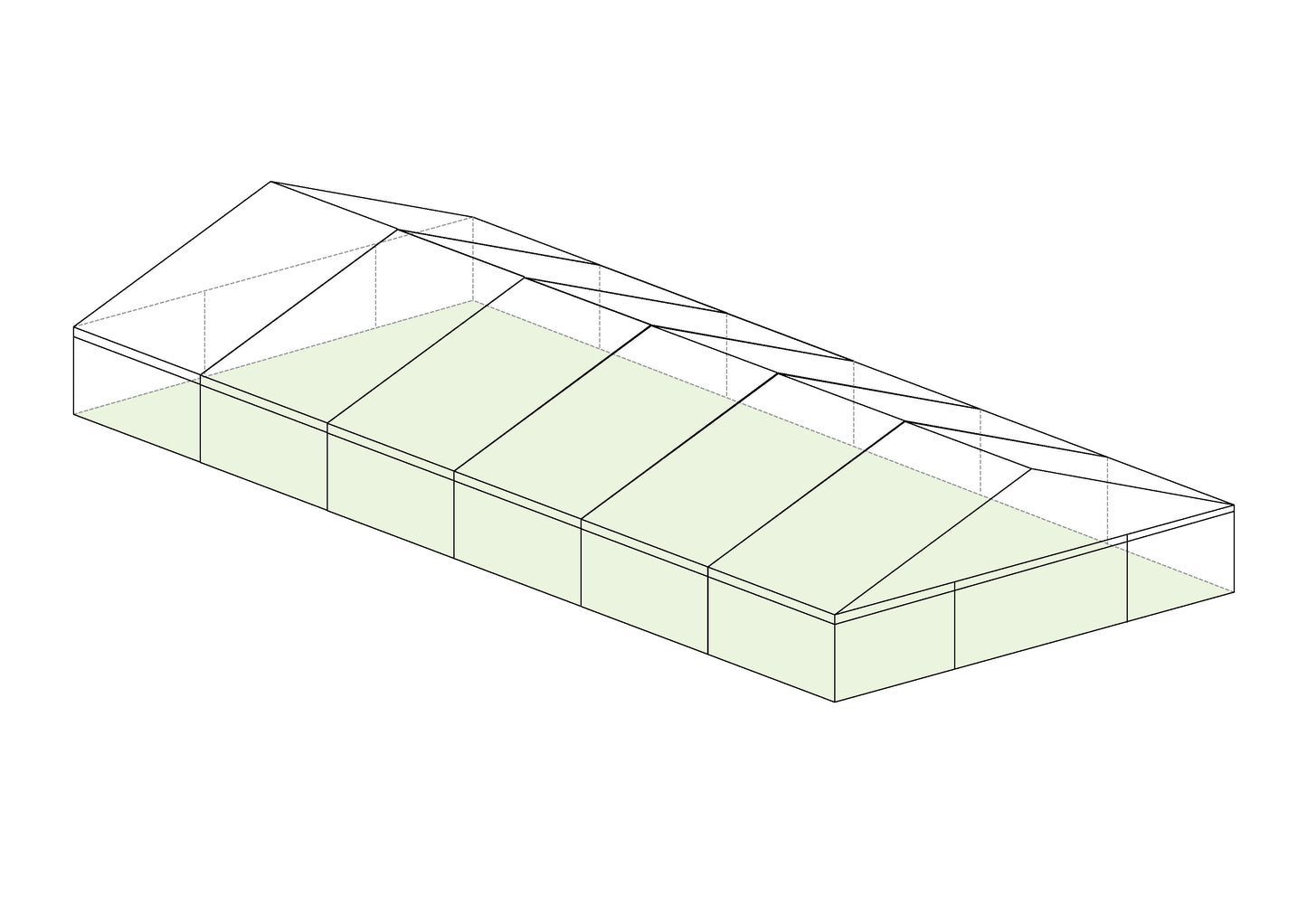 10m Hoecker Clearspan Structure Marquee (3m Bays)