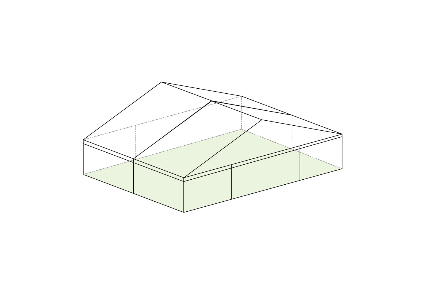 10m Hoecker Clearspan Structure Marquee (3m Bays)