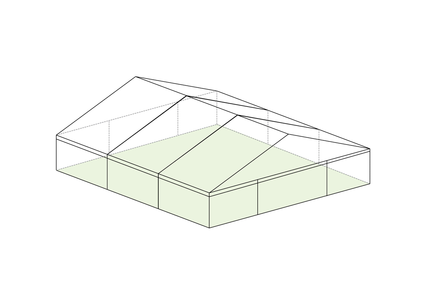 10m Hoecker Clearspan Structure Marquee (3m Bays)