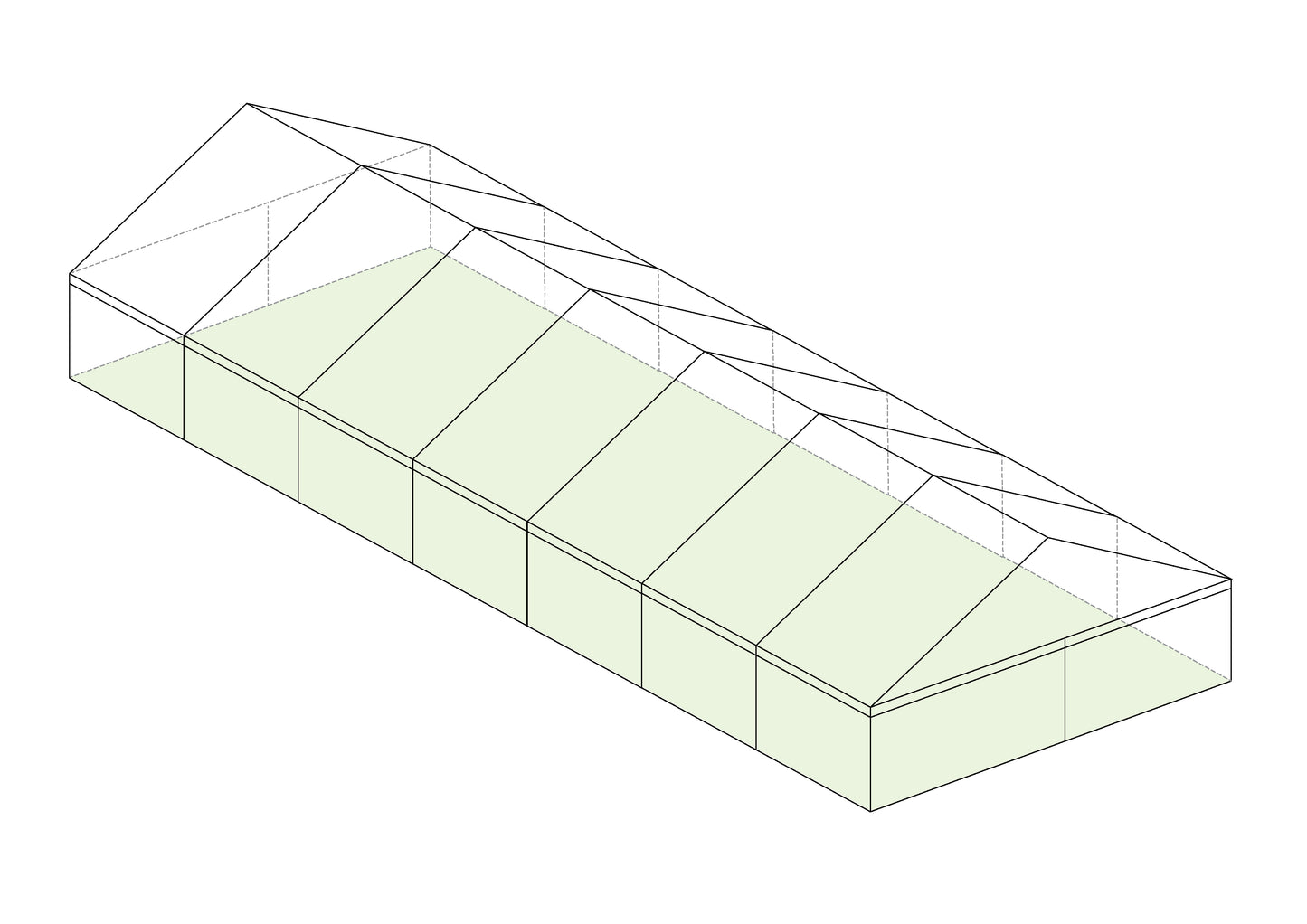 6m Hoecker Clearspan Structure Marquee (3m Bays)