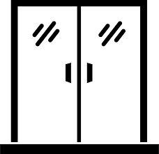 Double Glass Door Set